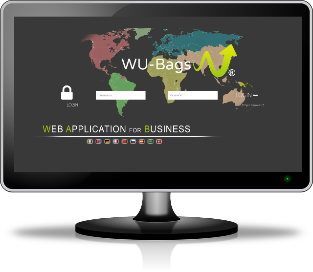 Interfaccia software WU-Bags multilingua e multivaluta